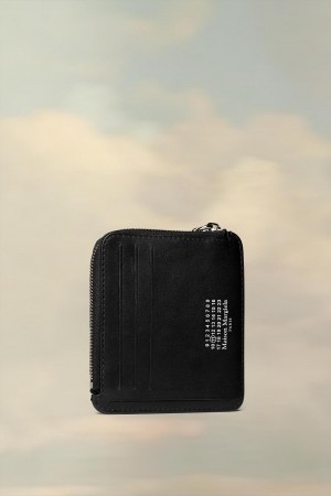 Maison Margiela Leather Keychain Wallet Black | USA_MM36205