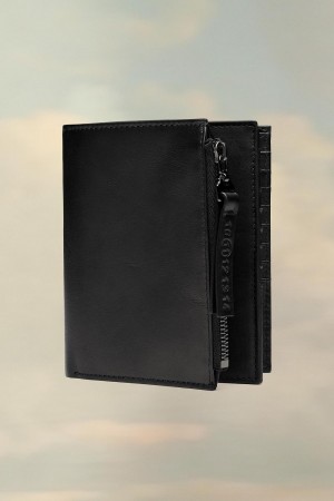 Maison Margiela Leather Zip Wallet Black | USA_MM53983