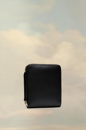 Maison Margiela Leather Zip-around Wallet Small Black | USA_MM69892