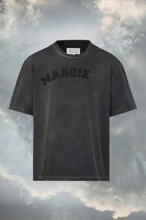 Maison Margiela Logo Heavy Jersey T-shirt Black | USA_MM62058