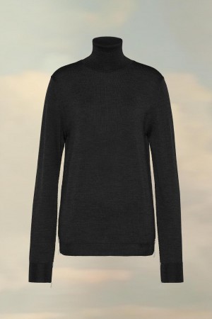 Maison Margiela Merino Wool High-neck Sweater Black | USA_MM47125