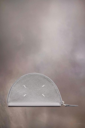 Maison Margiela Micro Half Moon Pouch Silver | USA_MM17319