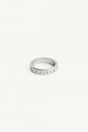 Maison Margiela Minimal Logo Ring Silver | USA_MM30646