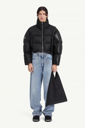 Maison Margiela Mm6 X Chen Peng Cropped Puffer Jacket Black | USA_MM96857