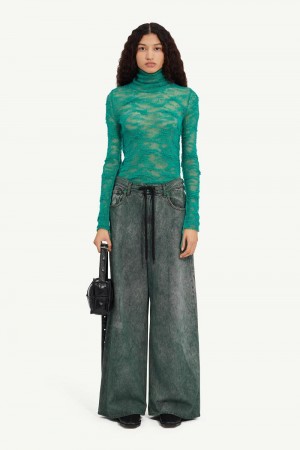 Maison Margiela Numeric Denim Trousers Grey Blue | USA_MM83926