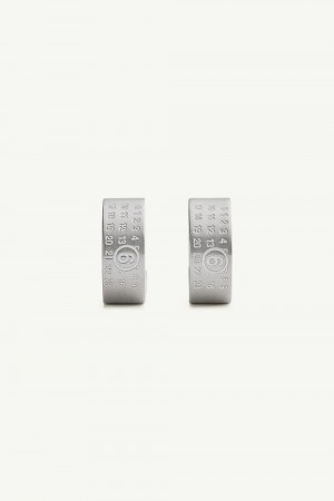 Maison Margiela Numeric Earrings Silver | USA_MM77716