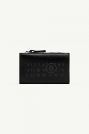 Maison Margiela Numeric Logo Trifold Wallet Black | USA_MM15363