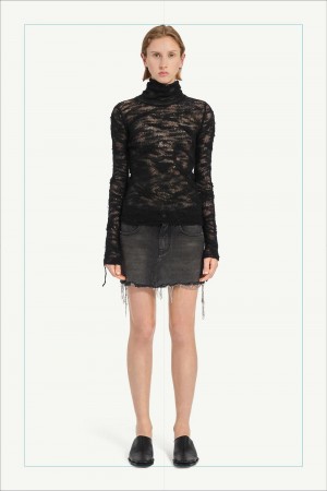 Maison Margiela Numeric Turtleneck Jumper Black | USA_MM78181