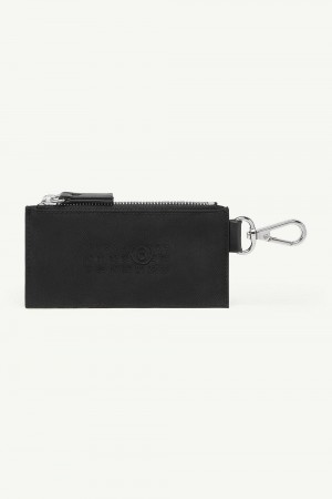 Maison Margiela Numeric Zipped Card Holder Black | USA_MM57763