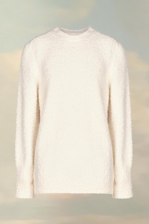 Maison Margiela Oversized Piled Sweater White | USA_MM43569