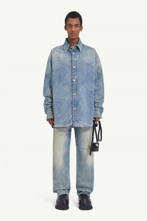 Maison Margiela Padded Denim Jacket Blue | USA_MM81640
