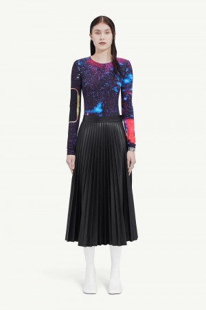 Maison Margiela Pleated Skirt Black | USA_MM65427