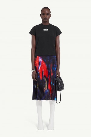 Maison Margiela Print T-shirt Black | USA_MM50551