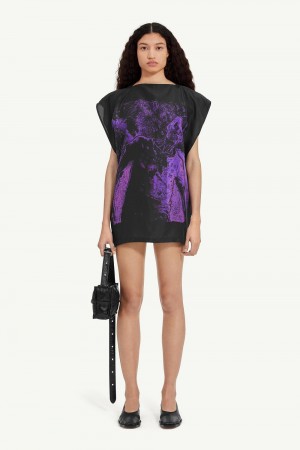 Maison Margiela Printed Top Black Purple | USA_MM79909