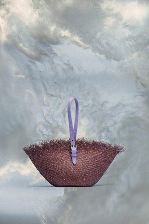 Maison Margiela Recicla Handbag Purple | USA_MM64131