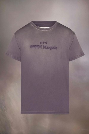 Maison Margiela Reverse Logo T-shirt Purple | USA_MM83269