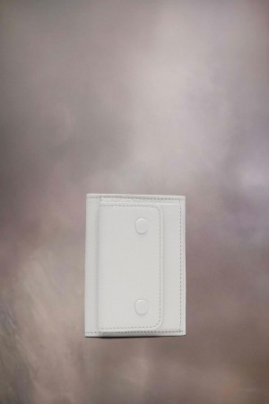 Maison Margiela Snap Button Leather Wallet White | USA_MM95796