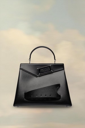 Maison Margiela Snatched Handbag Medium Black | USA_MM70774