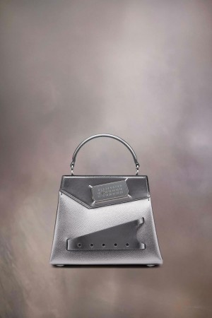 Maison Margiela Snatched Handbag Small Silver | USA_MM86229
