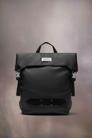Maison Margiela Soft 5ac Flap Backpack Black | USA_MM44968
