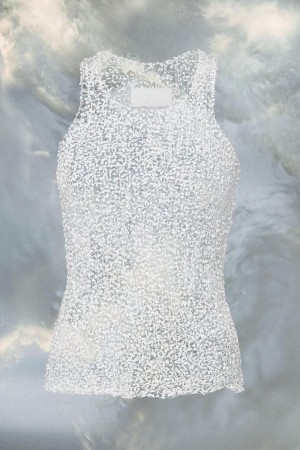 Maison Margiela Soft Dot Tank Top White | USA_MM40165