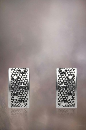 Maison Margiela Star Hoop Earrings Silver | USA_MM44070