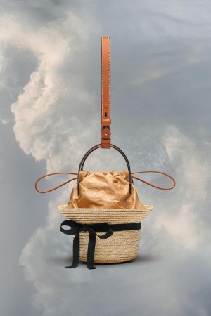Maison Margiela Straw Hat Bucket Bag Yellow | USA_MM18585