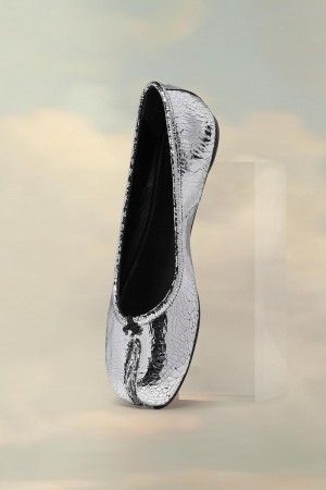 Maison Margiela Tabi Broken Mirror Ballerina Silver | USA_MM69418