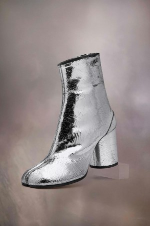 Maison Margiela Tabi Broken Mirror Boots Silver | USA_MM91139
