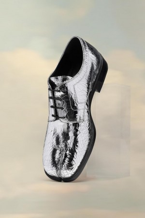 Maison Margiela Tabi Broken Mirror Lace-ups Silver | USA_MM66400