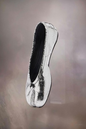 Maison Margiela Tabi Broken Mirror New Ballerinas Silver | USA_MM62603