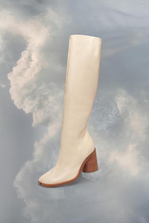 Maison Margiela Tabi Knee-high Boots Beige | USA_MM92853