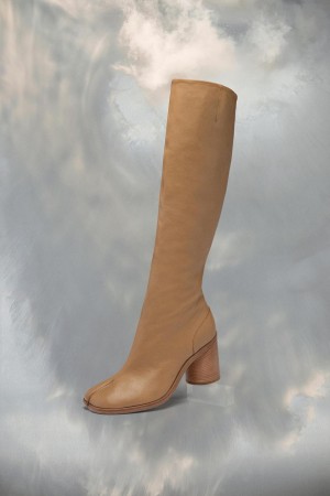 Maison Margiela Tabi Knee-high Boots Khaki | USA_MM23637
