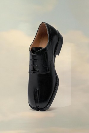 Maison Margiela Tabi Leather Brogues Black | USA_MM32922