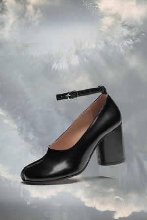 Maison Margiela Tabi Leather Heels Black | USA_MM10567