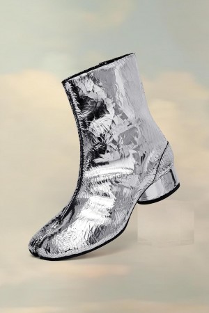Maison Margiela Tabi Mirror Boots Silver | USA_MM85231