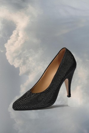Maison Margiela Tabi Rhinestone Pump Black | USA_MM34534