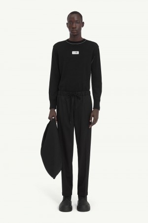 Maison Margiela Tailoring Wool Trousers Black | USA_MM40626