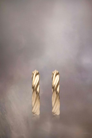 Maison Margiela Timeless Hoop Earrings Gold | USA_MM53861