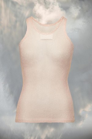 Maison Margiela Translucent Tank Top Pink | USA_MM94585