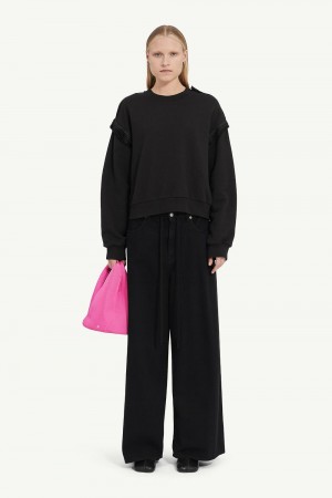 Maison Margiela Unbrushed Sweat Jersey Sweatshirt Black | USA_MM11876