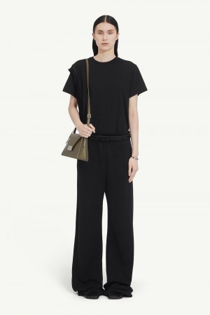 Maison Margiela Unbrushed Sweat Jersey Trousers Black | USA_MM99624