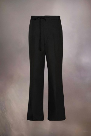 Maison Margiela Waist Tie Trousers Black | USA_MM10964