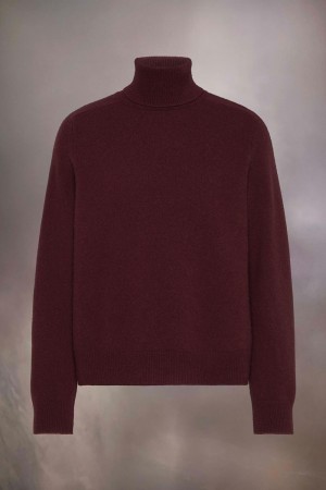 Maison Margiela Washed Lambswool Roll-neck Sweater Red | USA_MM35535