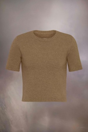 Maison Margiela Washed Lambswool Top Brown | USA_MM40679