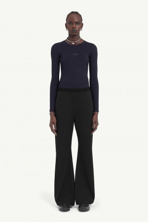 Maison Margiela Wide-leg Trousers Black | USA_MM81271