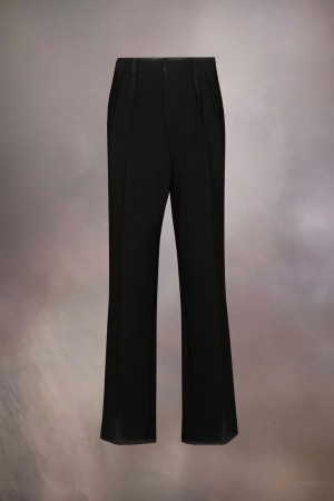 Maison Margiela Wool Gabardine Trousers Black | USA_MM79154