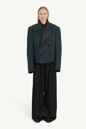 Maison Margiela Wool Tailored Jacket Deep Green | USA_MM32977